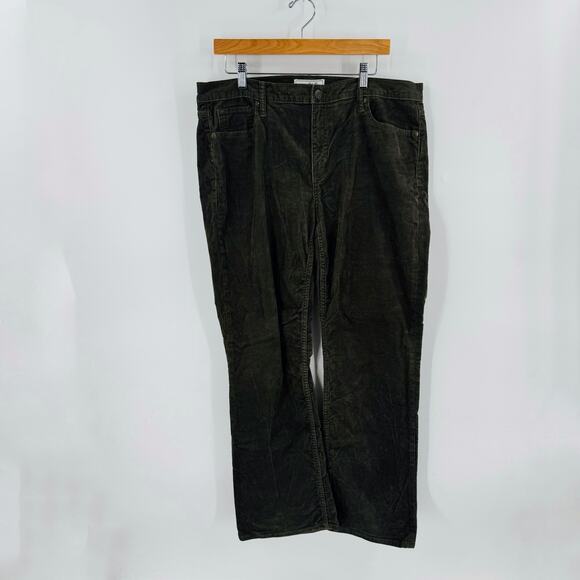 GAP Baby Boot Mid Rise Olive Green Corduroy Pants Women's size 16R - Picture 8 of 8